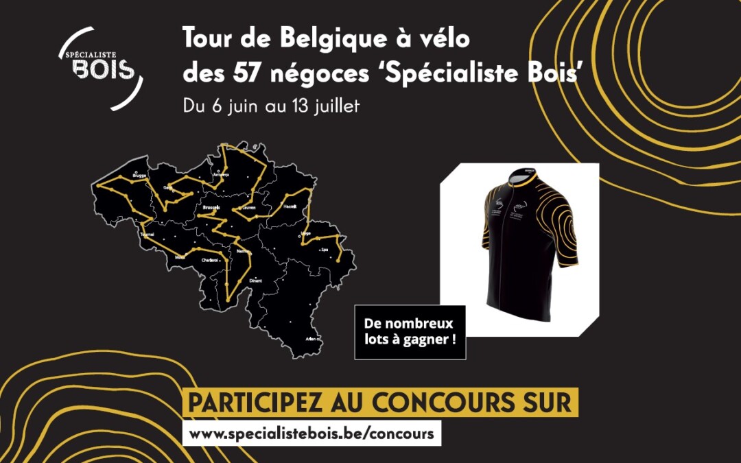 Tour de Belgique à vélo des 57 négoces labellisés ‘Spécialiste Bois’